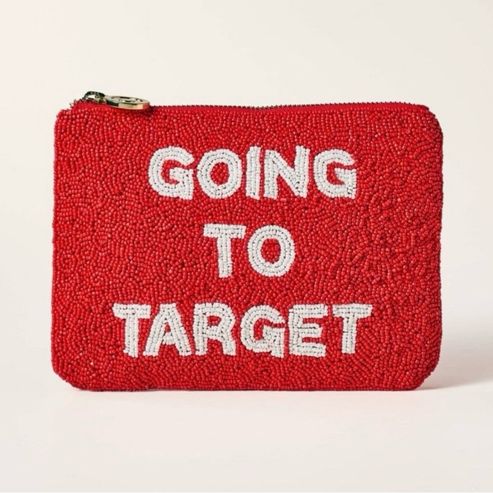 NEW! Kate Spade x Target Beaded Clutch - Red/White Going to Target 🎯 - Picture 3 of 6